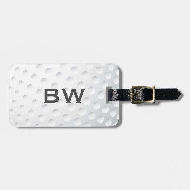 Close Up Golf Monogram Luggage Tag (Front Horizontal)