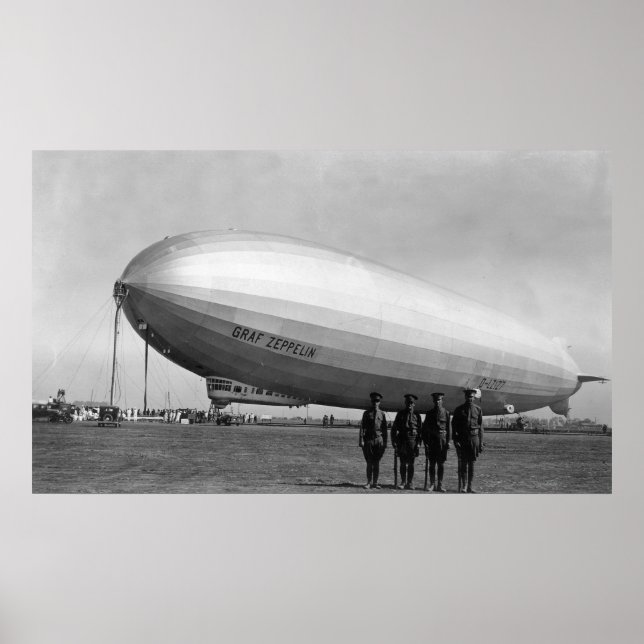 Close-Up Graf Zeppelin Blimp View Poster (Front)