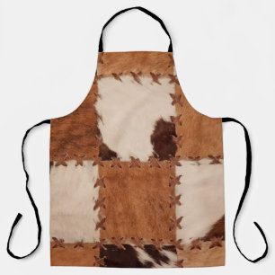 Close up leather patchwork textured background. apron
