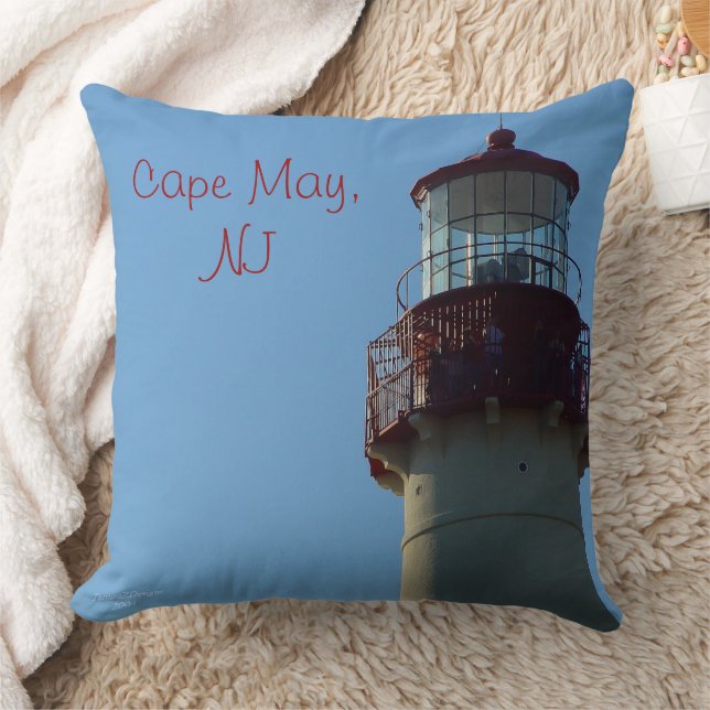 Close-up Lighthouse Cape May, NJ Cushion (Blanket)