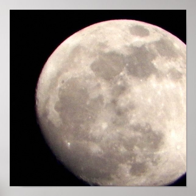Close up Moon Picture Poster (Front)