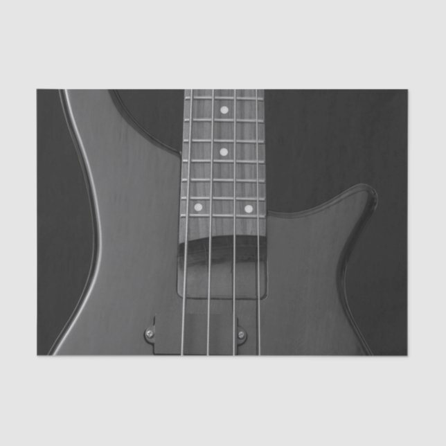 Close-Up Music Bass Guitar Strings and Frets Tissue Paper (Front)
