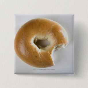 Close-up of a bagel 15 cm square badge
