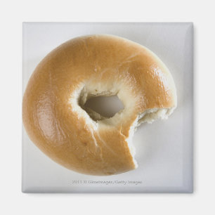 Close-up of a bagel magnet