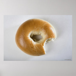 Close-up of a bagel poster