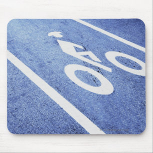 Close-up of a bicycle sign on the road mouse mat