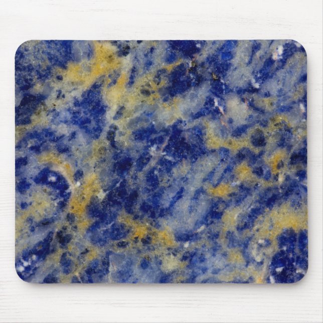 Close up of a Blue Sodalite Mouse Mat (Front)