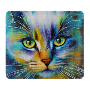 Close up of a Colourful Siamese Kitten Cutting Board