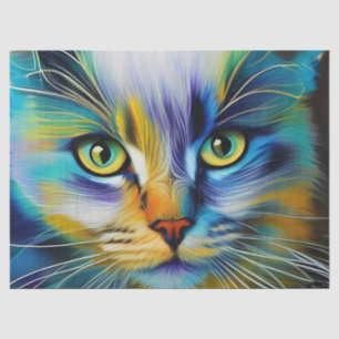 Close up of a Colourful Siamese Kitten Tissue Paper