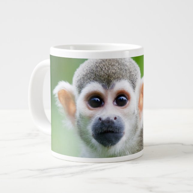 Close-up of a Common Squirrel Monkey Large Coffee Mug (Front Left)