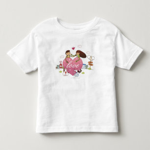 Close-up of a couple holding a heart shape toddler T-Shirt