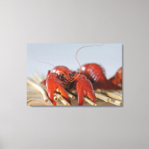 Close-up of a crab on sticks canvas print