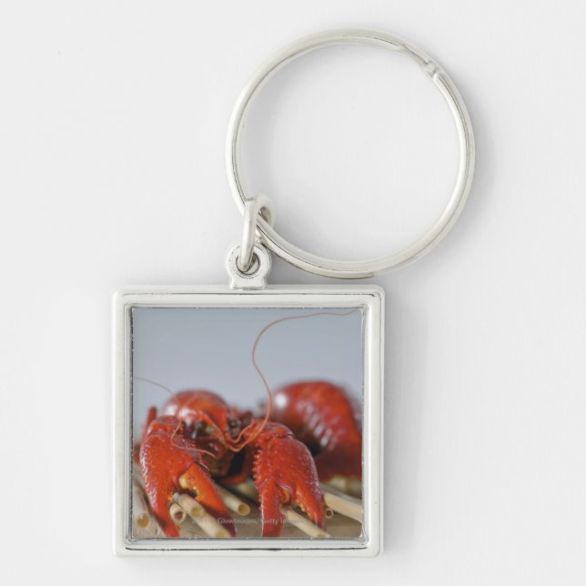 Close-up of a crab on sticks key ring (Front)