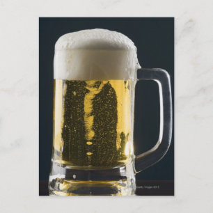Close-up of a glass of beer postcard