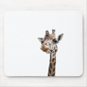 Close-up of a gorgeous giraffe face mouse mat
