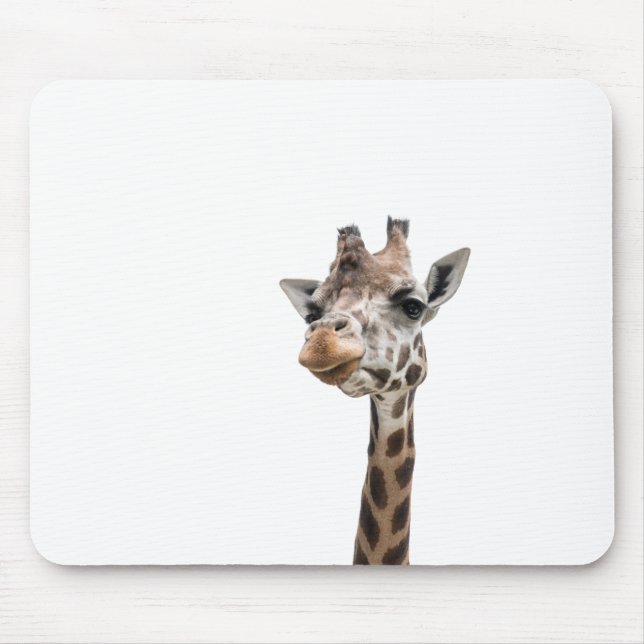 Close-up of a gorgeous giraffe face mouse mat (Front)