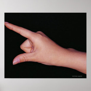 Close-up of a hand with finger and thumb poster