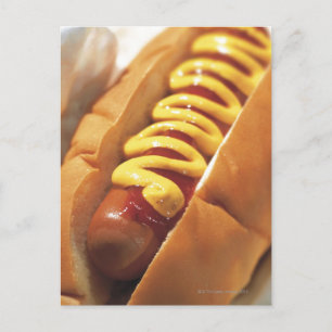 close-up of a hotdog postcard