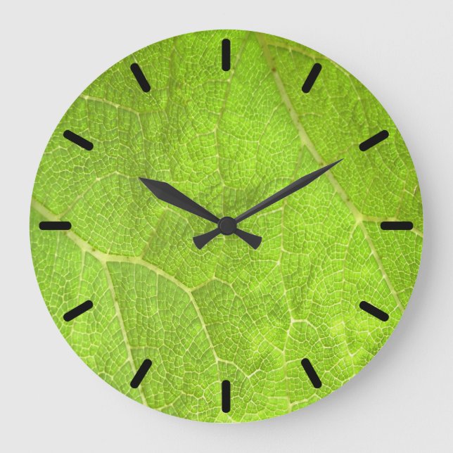 Close up of a leaf large clock (Front)