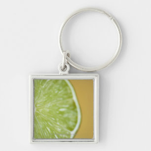 Close-up of a lemon slice key ring
