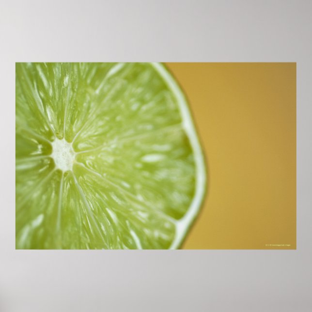 Close-up of a lemon slice poster (Front)