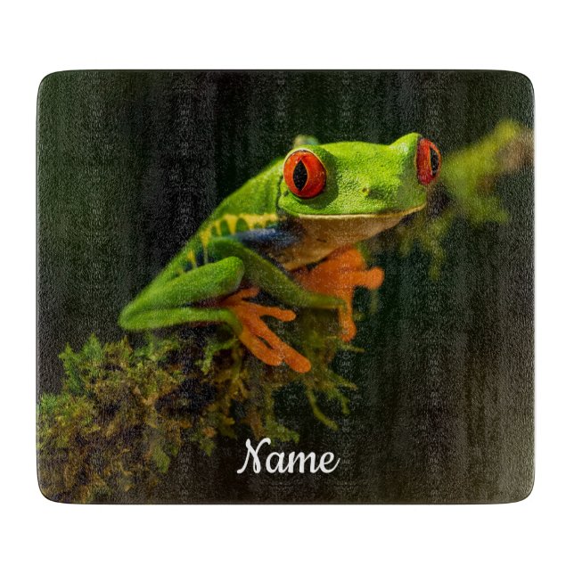 Close up of a Red Eyed Tree Frog #1 Cutting Board (Front)