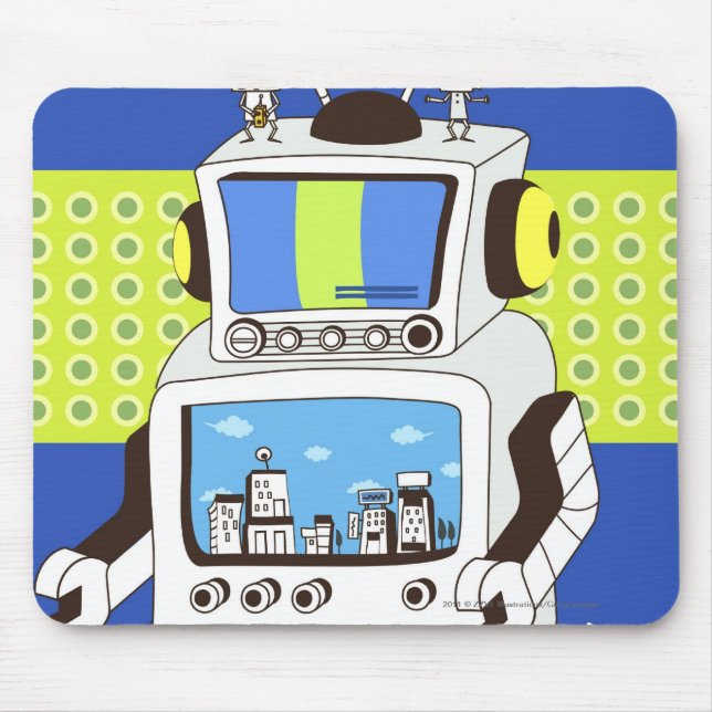 Close-up of a robot mouse mat (Front)