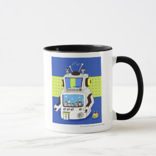 Close-up of a robot mug