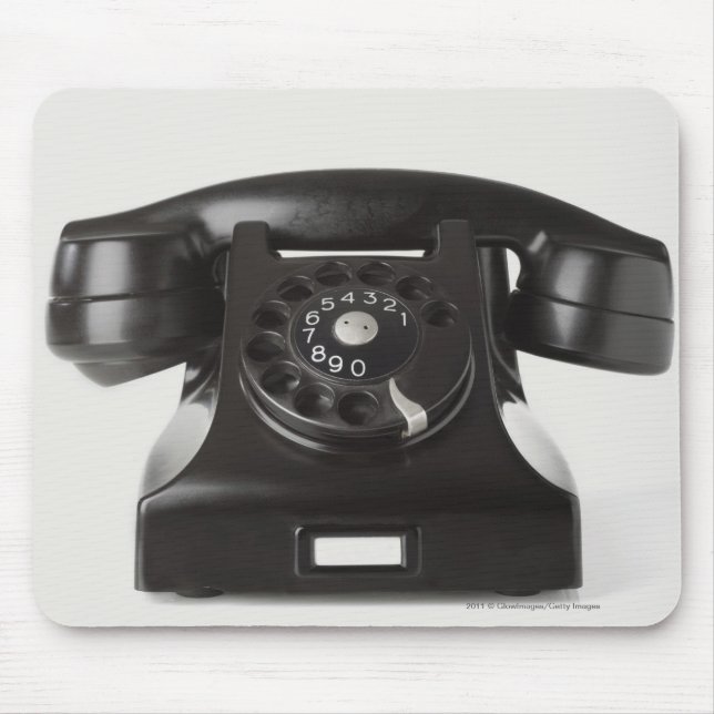 Close-up of a rotary phone mouse mat (Front)