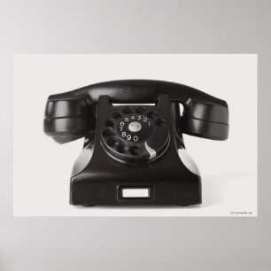 Close-up of a rotary phone poster