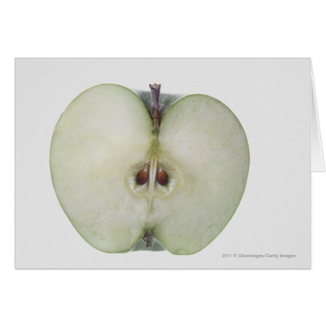 Close-up of a sliced granny smith apple (Front Horizontal)