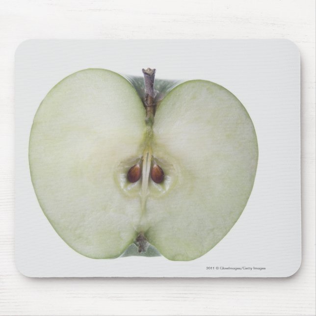 Close-up of a sliced granny smith apple mouse mat (Front)