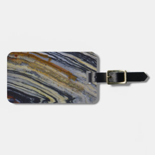 Close up of a Striated Jasper Slab Luggage Tag