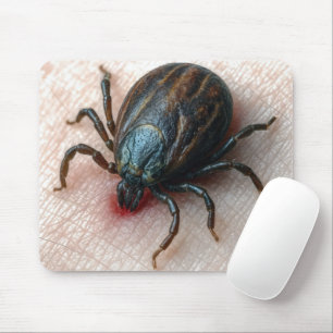 Close-up of a Tick On Human Skin Mouse Mat