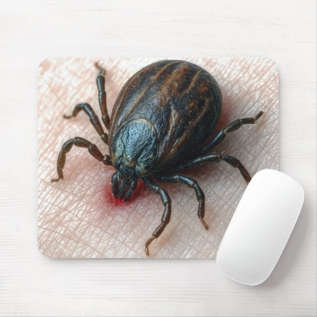 Close-up of a Tick On Human Skin Mouse Mat (With Mouse)