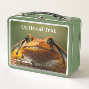 Close up of a Tomato Frog Personalised Mouse Pad Metal Lunch Box