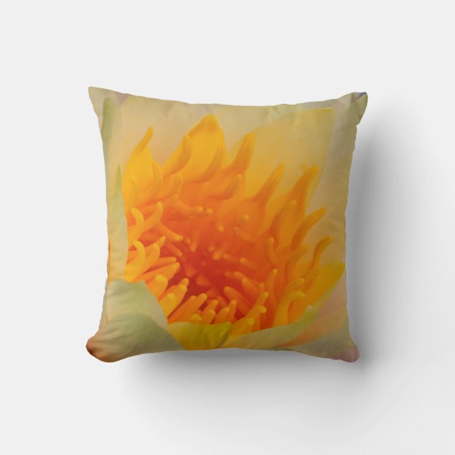 Close-Up Of A Water Lily Cushion (Front)