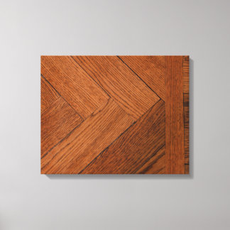 close-up of a wood parquet on canvas print