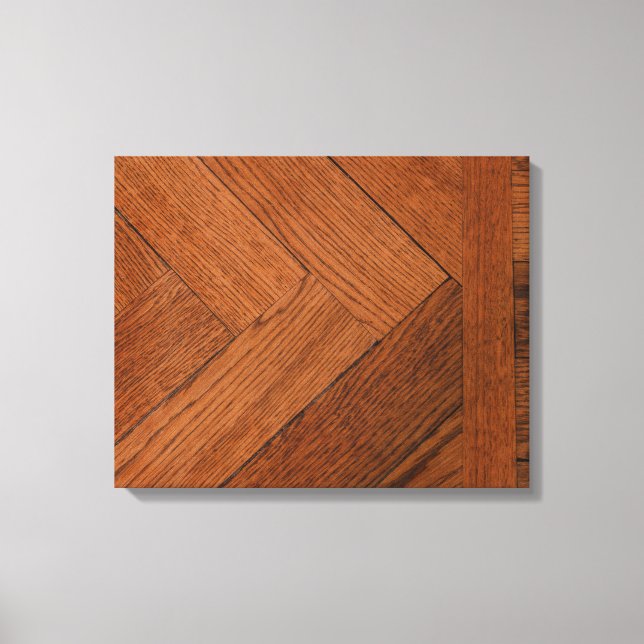 close-up of a wood parquet on canvas print (Front)