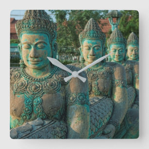Close-up Of An Artists' Sculptures Square Wall Clock
