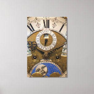 Close up of an old clock, Germany Canvas Print
