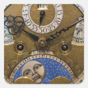 Close up of an old clock, Germany Square Sticker