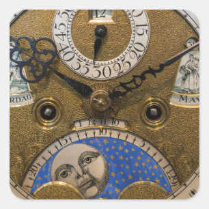 Close up of an old clock, Germany Square Sticker