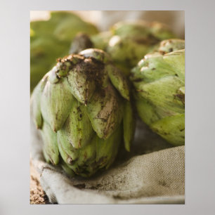 Close up of artichoke poster