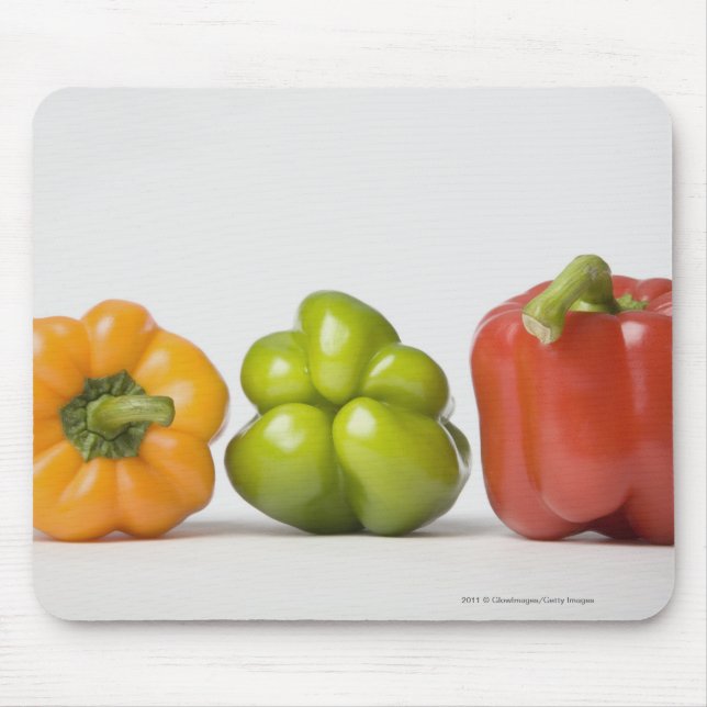 Close-up of bell peppers in a row mouse mat (Front)