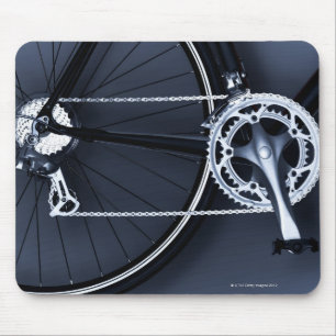 Close up of bicycle chain, pedal and gears mouse mat