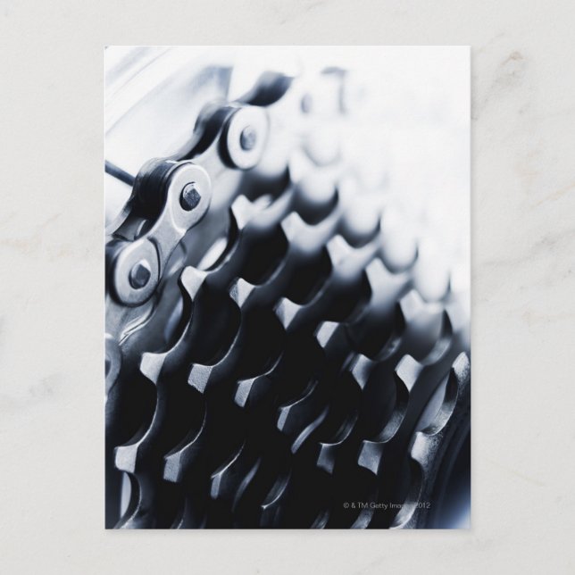 Close up of bicycle gears postcard (Front)