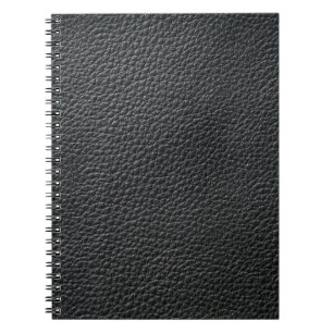 Close up of black leather texture and backgroundle notebook