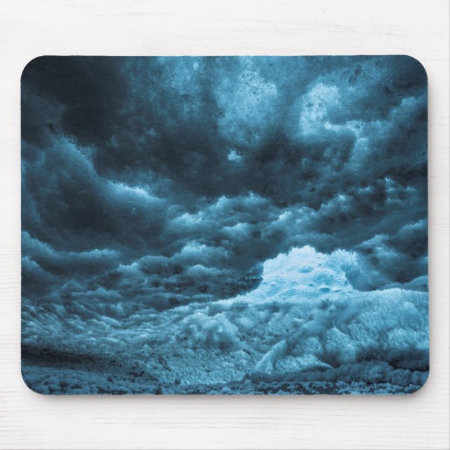 Close up of blue ice, Iceland Mouse Mat (Front)