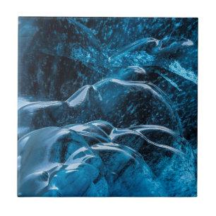 Close Up Of Blue Ice Walls Tile